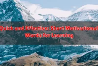 Quick and Effective: Short Motivational Words for Learning